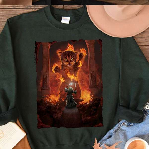 LOTR- Gandalf You Shall Not Pass Cat Sweatshirt