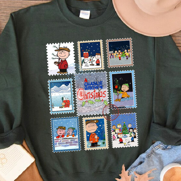 SNOOPY- Christmas Stamp Sweatshirt