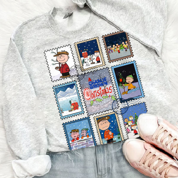 SNOOPY- Christmas Stamp Sweatshirt