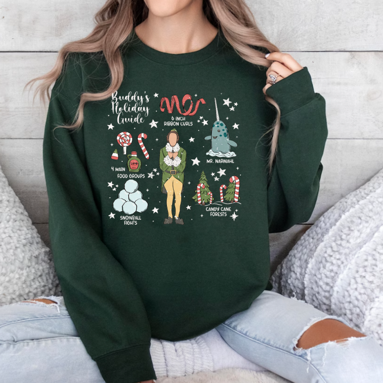 Buddy’s holiday guide elf Christmas movie T-shirt Sweatshirt Hoodies