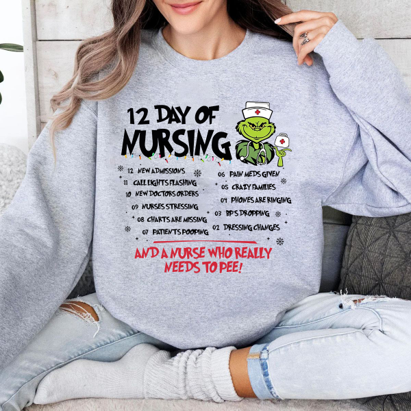 Grinch Nurse Xmas Unisex Tshirt, Sweetshirt, Hoodie