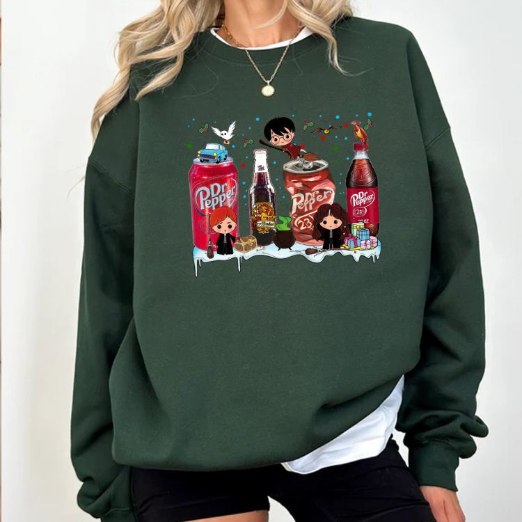 Harry Potter Christmas Dr Pepper Tshirt Sweatshirt Hoodies