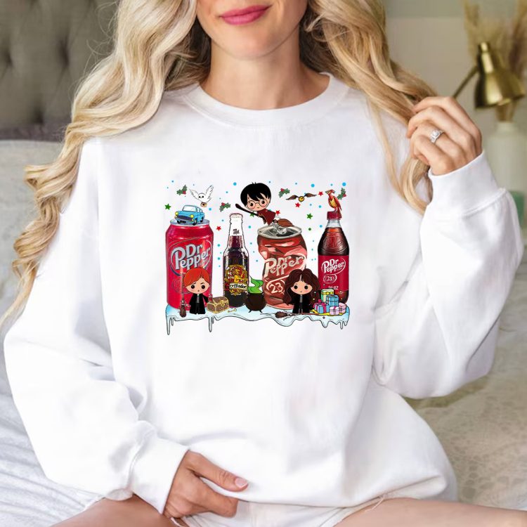 Harry Potter Christmas Dr Pepper Tshirt Sweatshirt Hoodies