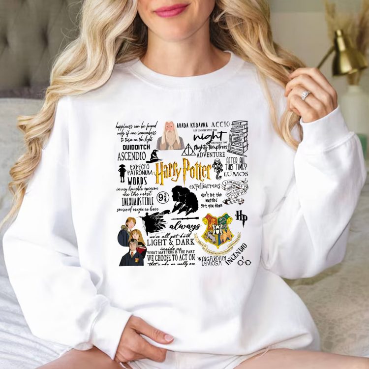 Harry Potter All Quotes Tshirt Sweatshirt Hoodies