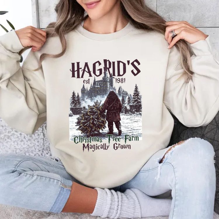 Harry Potter Hagrid Christmas Tree Vintage Tshirt Sweatshirt Hoodies