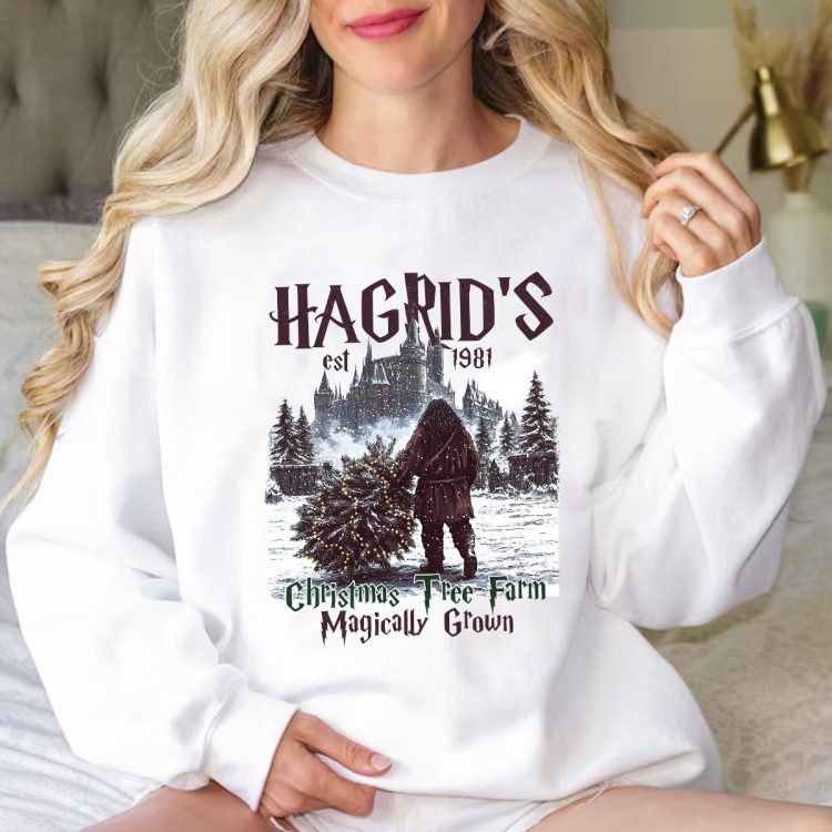 Harry Potter Hagrid Christmas Tree Vintage Tshirt Sweatshirt Hoodies