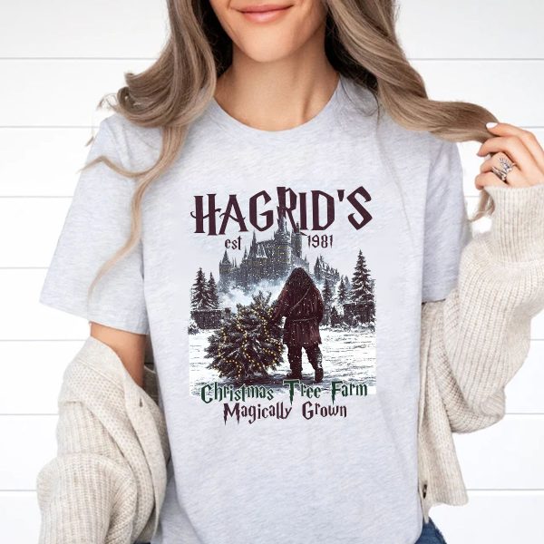 Harry Potter Hagrid Christmas Tree Vintage Tshirt Sweatshirt Hoodies